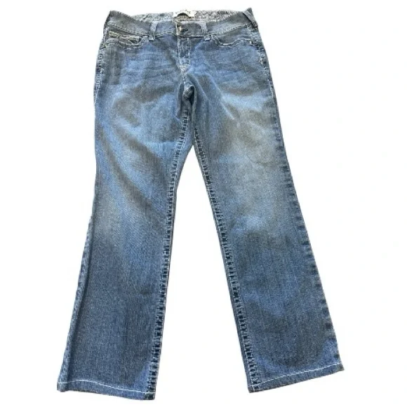 Ariat Women's R.E.A.L. Icon Mid Rise Straight Leg Jeans 33x30 - Picture 4 of 15